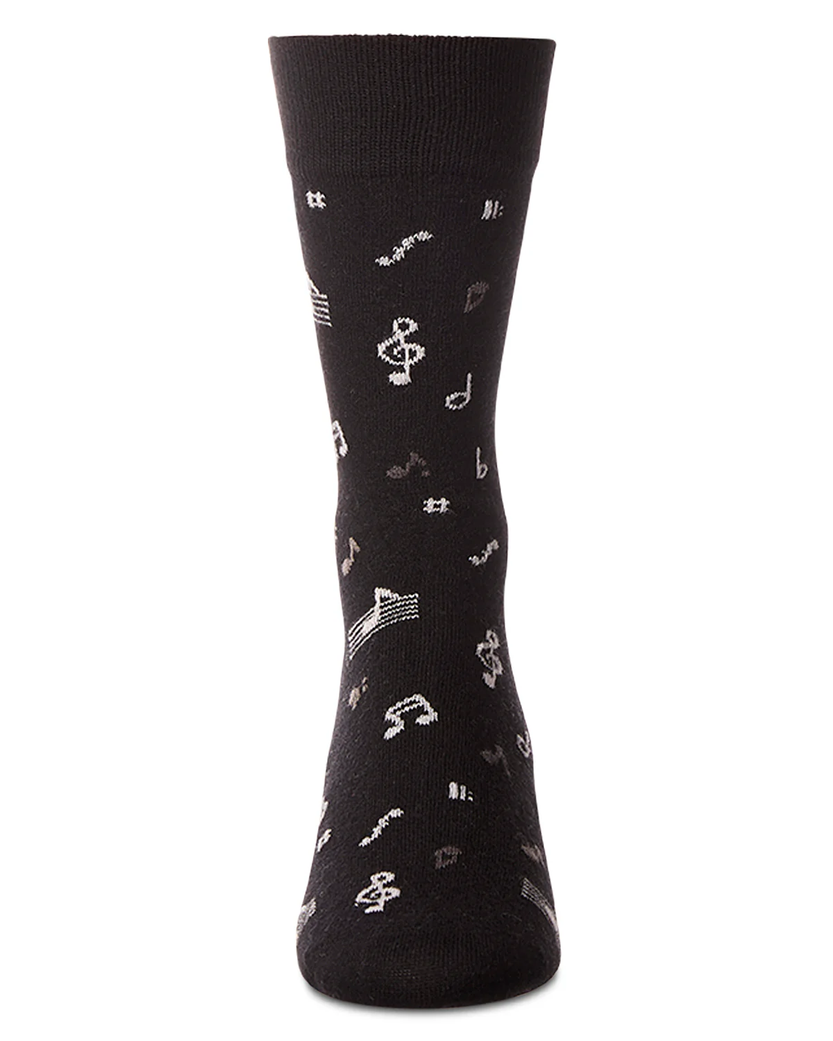 Men's "Musical Notes" Cashmere Blend Novelty Crew Sock – Image 3