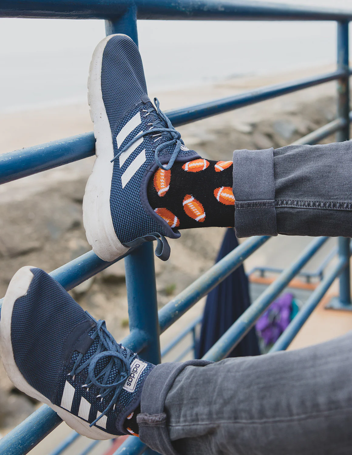 Men's "Football Fan" Rayon from Bamboo Blend Novelty Crew Sock – Image 7