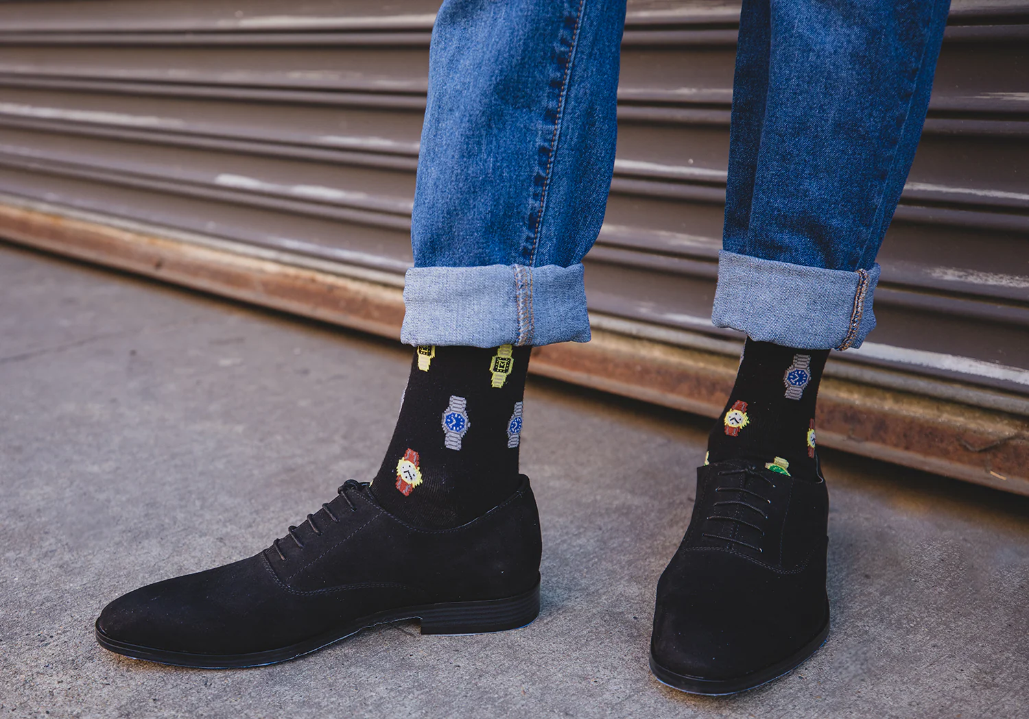 Men's Time to Get a Watch Bamboo Blend Novelty Crew Sock – Image 6