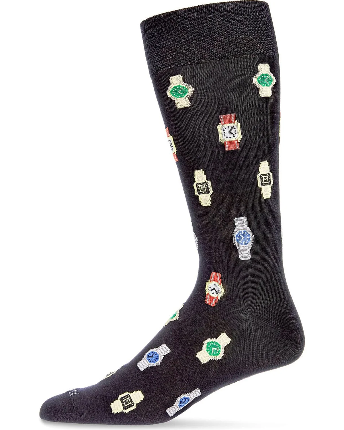 Men's Time to Get a Watch Bamboo Blend Novelty Crew Sock – Image 2