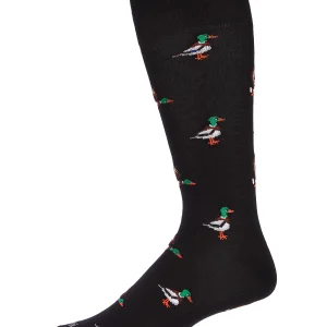Men's "Mallard Most Fowl" Rayon from Bamboo Blend Novelty Crew Sock