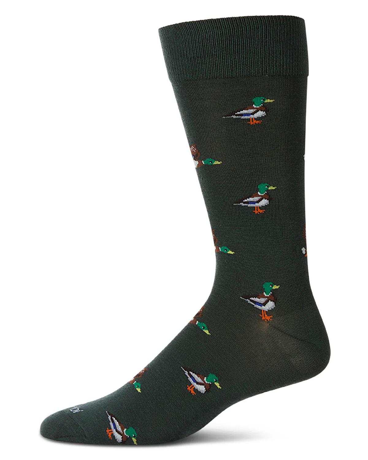 Men's "Mallard Most Fowl" Rayon from Bamboo Blend Novelty Crew Sock – Image 3