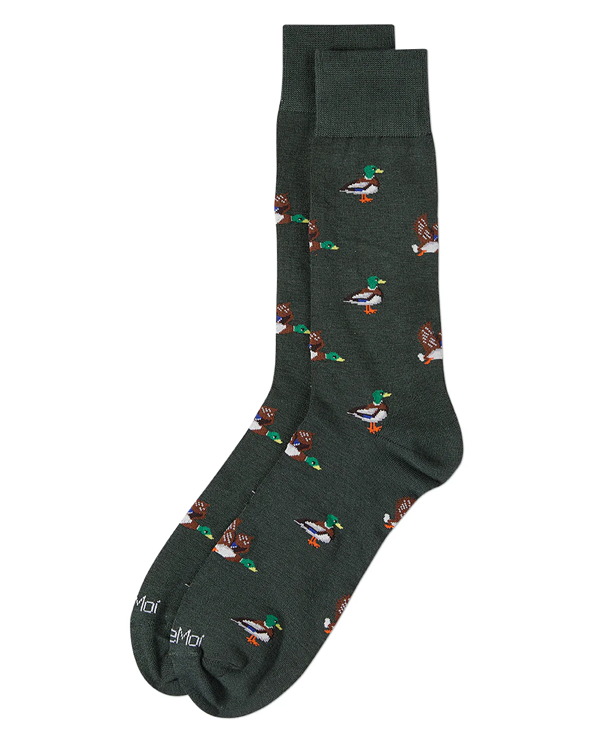 Men's "Mallard Most Fowl" Rayon from Bamboo Blend Novelty Crew Sock – Image 5