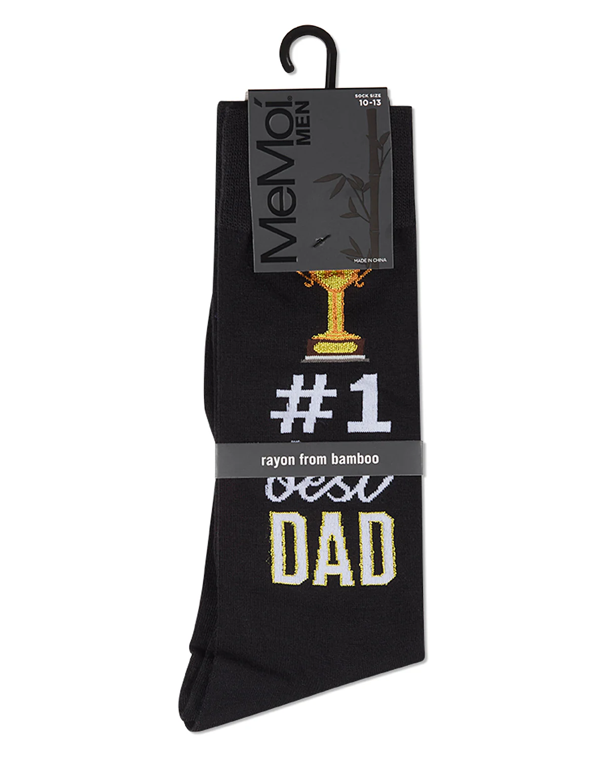Men's #1 Dad Trophy Bamboo Blend Novelty Crew Sock – Image 6