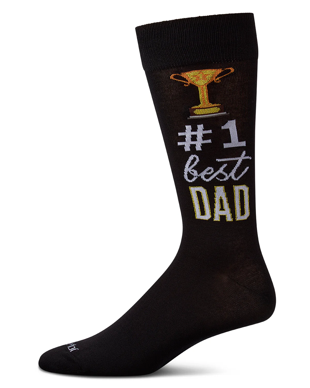 Men's #1 Dad Trophy Bamboo Blend Novelty Crew Sock – Image 2