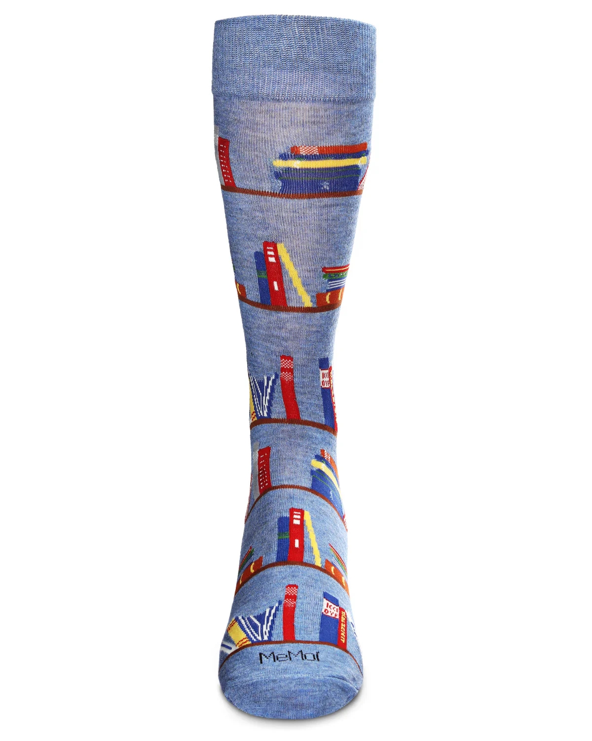 Men's "Bookshelf" Rayon from Bamboo Blend Novelty Crew Sock – Image 6