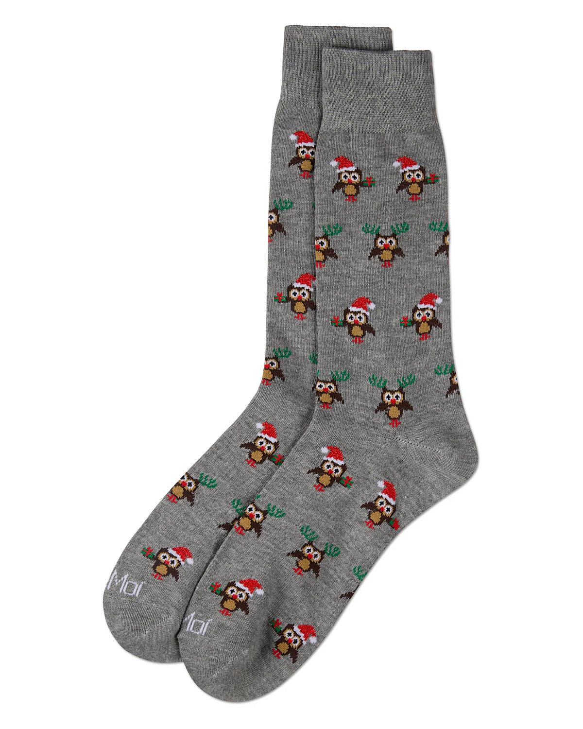 Men's "Owl" Graphics Holiday Novelty Crew Socks – Image 4