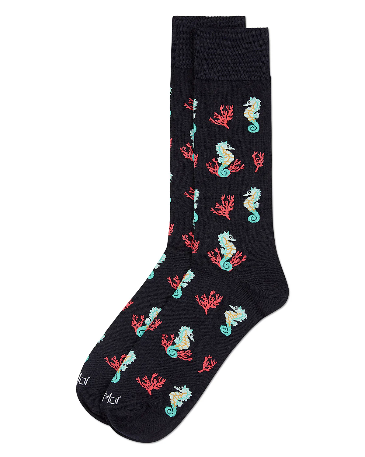 Men`s Seahorses Rayon from Bamboo Crew Socks – Image 4