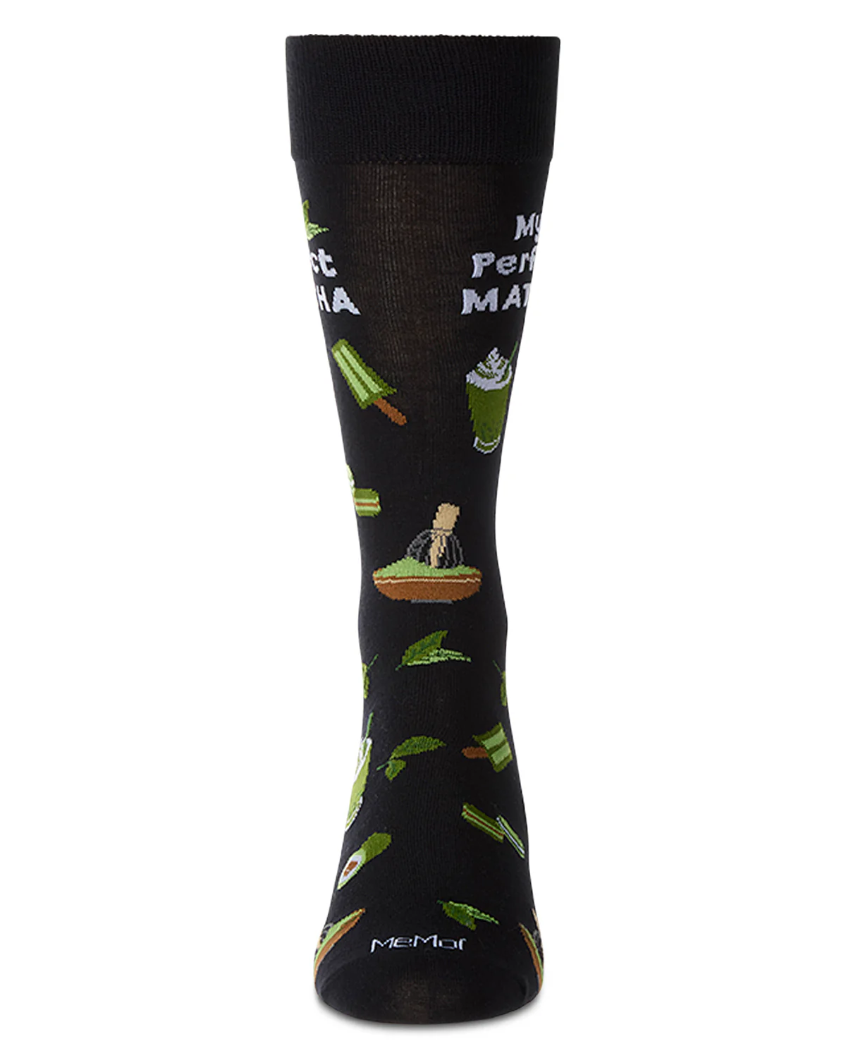 Men's "My Perfect Matcha" Rayon Blend Novelty Crew Sock – Image 3