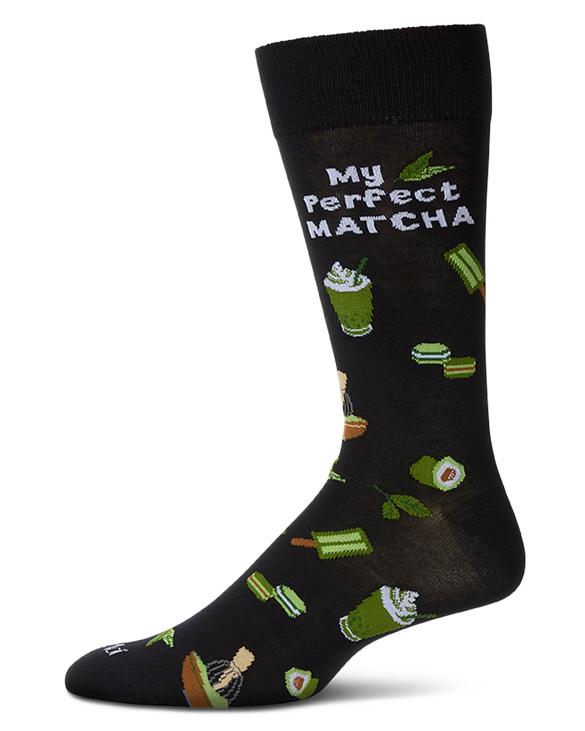 Men's "My Perfect Matcha" Rayon Blend Novelty Crew Sock – Image 2
