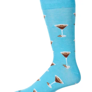 Men's "Espresso Martini" Rayon Blend Novelty Crew Sock