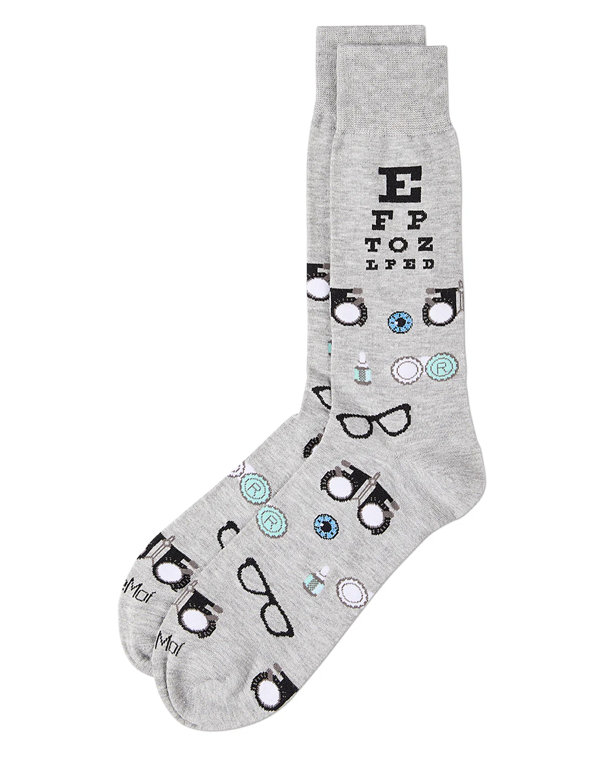Men's "Eye Exam" Rayon Blend Novelty Crew Sock – Image 4