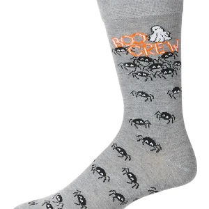 Men's "Boo Crew" Halloween Holiday Novelty Crew Sock