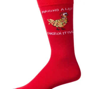 Men's "Chicken It Twice" Christmas Holiday Novelty Crew Socks