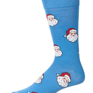 Men's "Retro Santa" Christmas Holiday Novelty Crew Sock