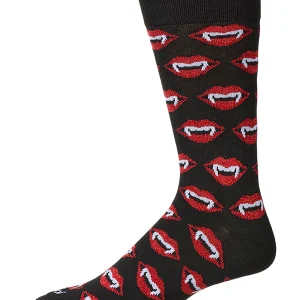 Men's "Vampire Bites" Halloween Holiday Novelty Crew Sock