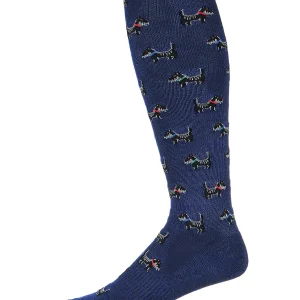 Men's Scottie Dogs Bamboo Blend 8-15mmHg Graduated Compression Socks