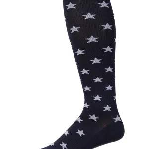 Men's "Old Glory" Rayon-Blend Star-Studded Novelty Compression Sock