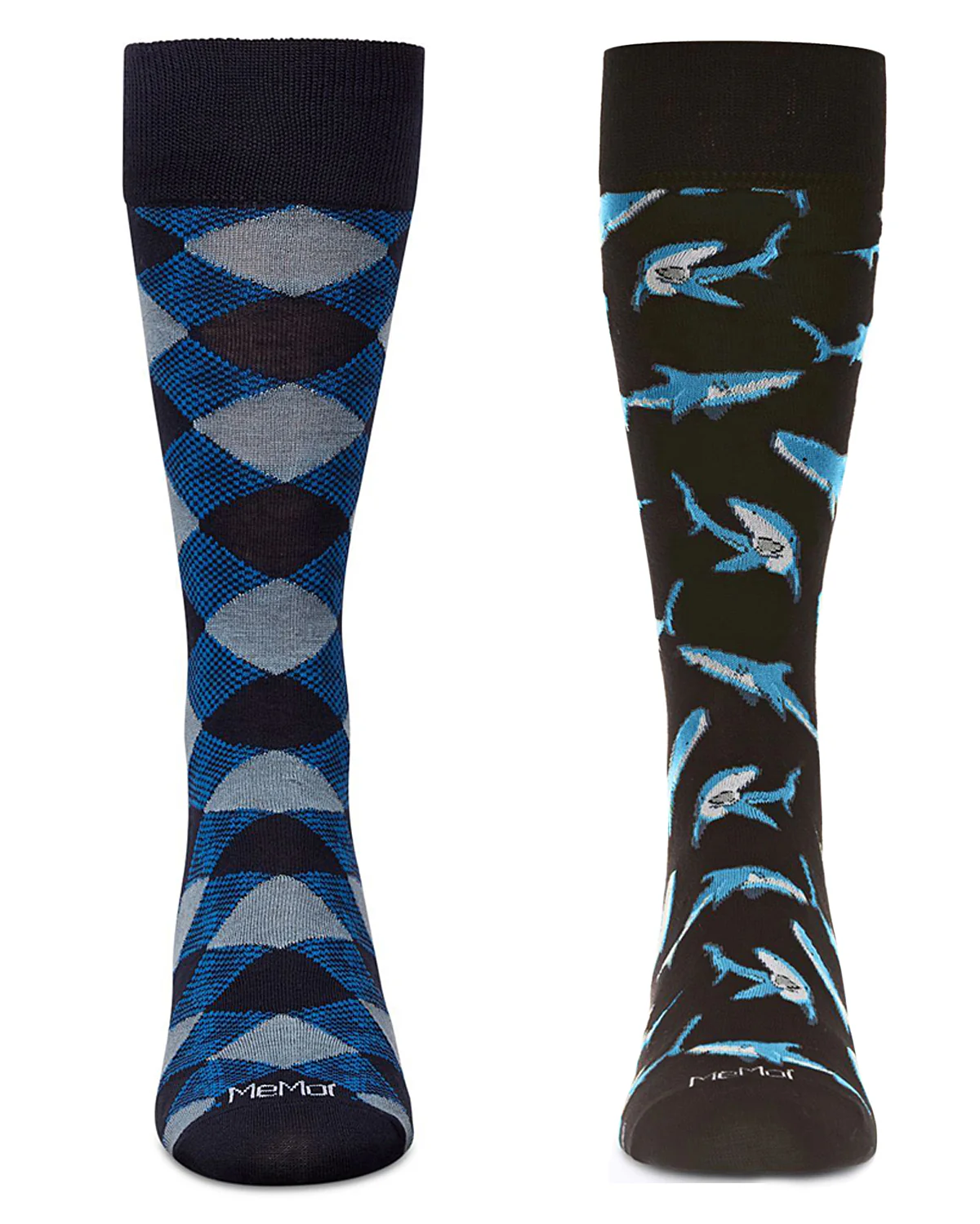 2 Pair Men's Rayon Blend Assorted Novelty Crew Socks – Image 7