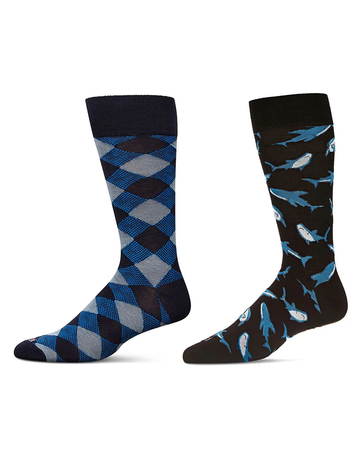 2 Pair Men's Rayon Blend Assorted Novelty Crew Socks – Image 2