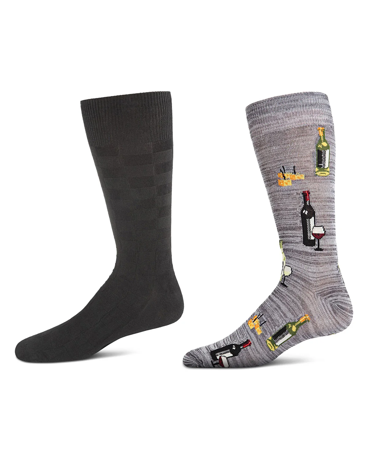 2 Pair Men's Rayon Blend Assorted Novelty Crew Socks – Image 6