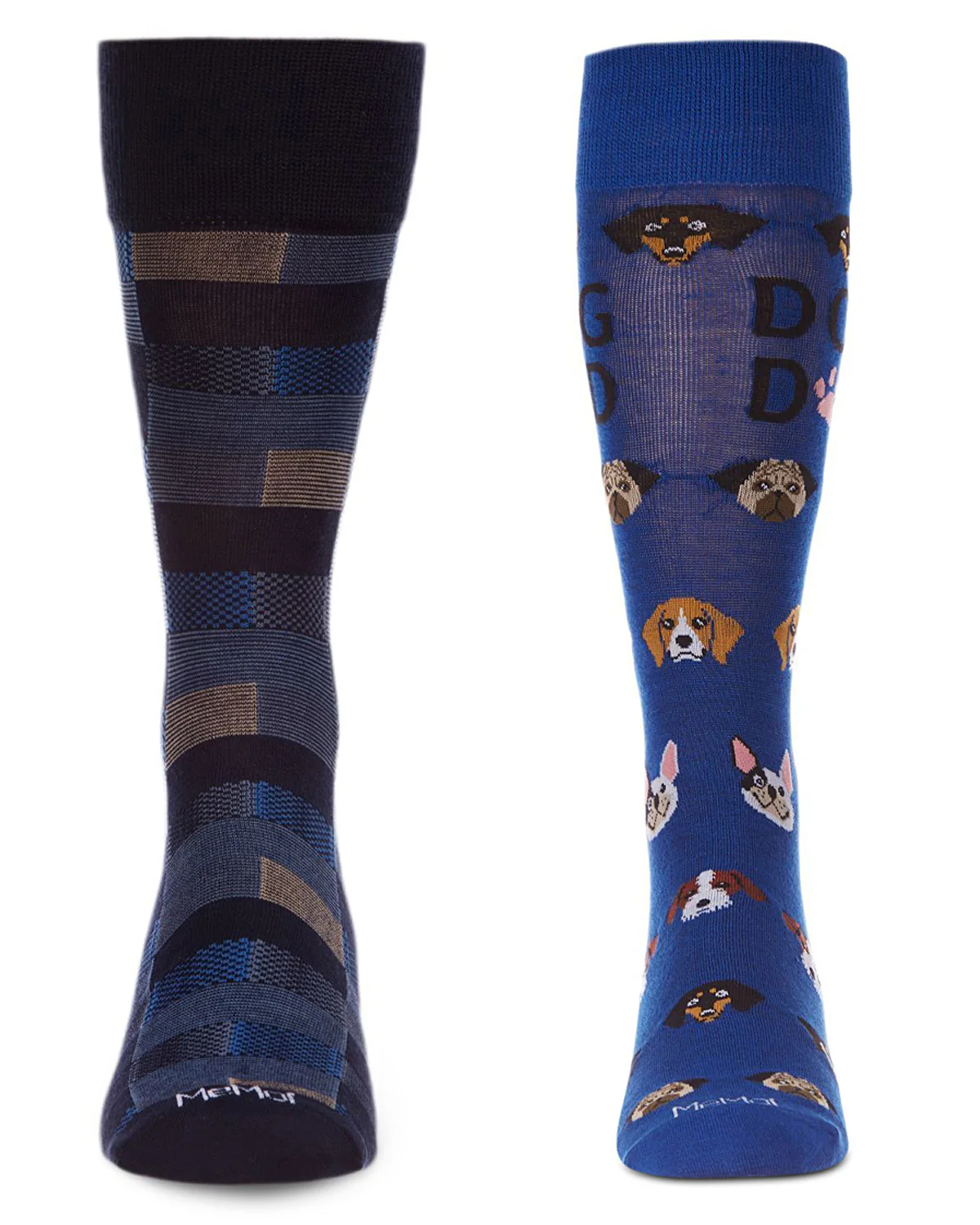 2 Pair Men's Rayon Blend Assorted Novelty Crew Socks – Image 8