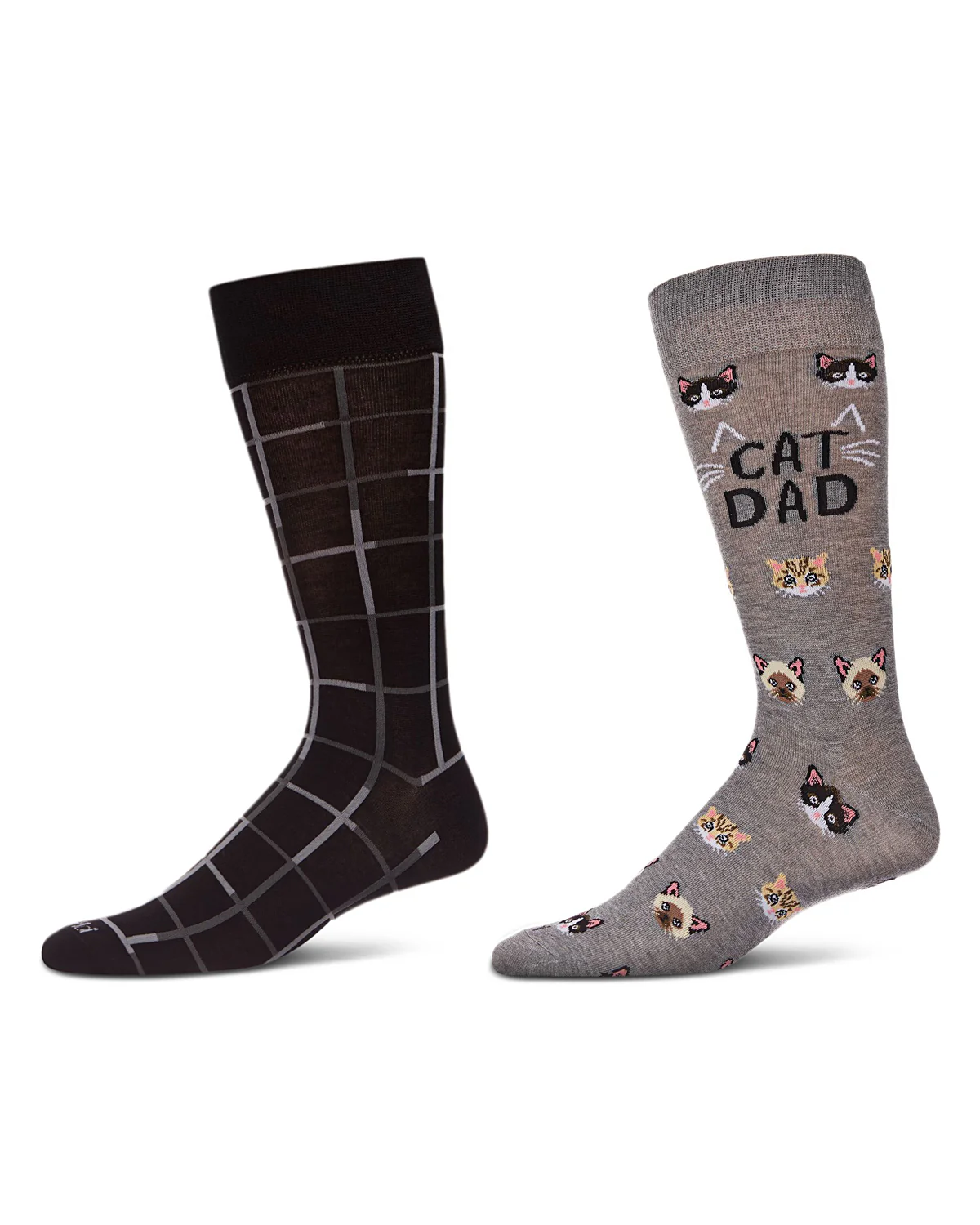 2 Pair Men's Rayon Blend Assorted Novelty Crew Socks – Image 5