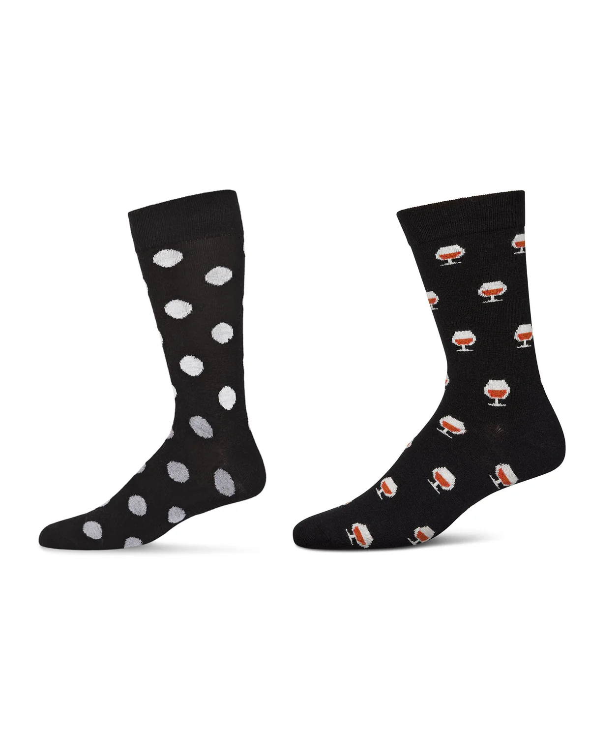 2-Pair Men's Cashmere Blend Assorted Novelty Crew Socks – Image 4