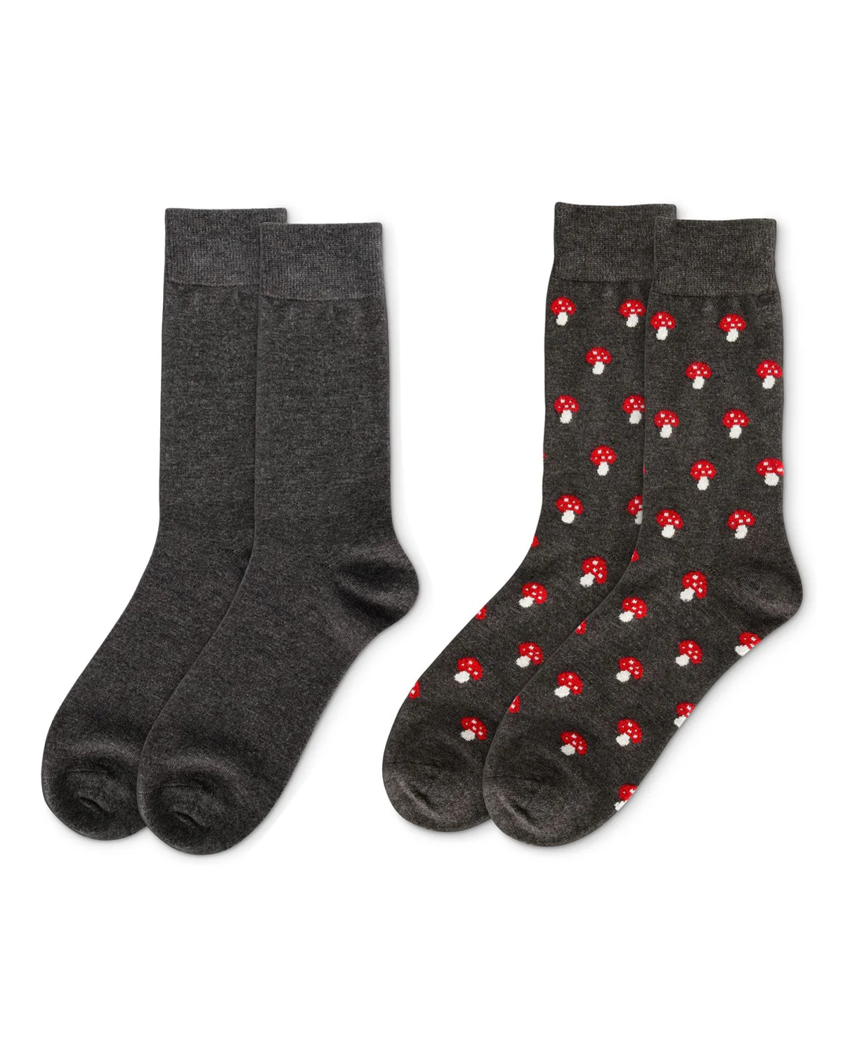 2-Pair Men's Cashmere Blend Assorted Novelty Crew Socks – Image 8