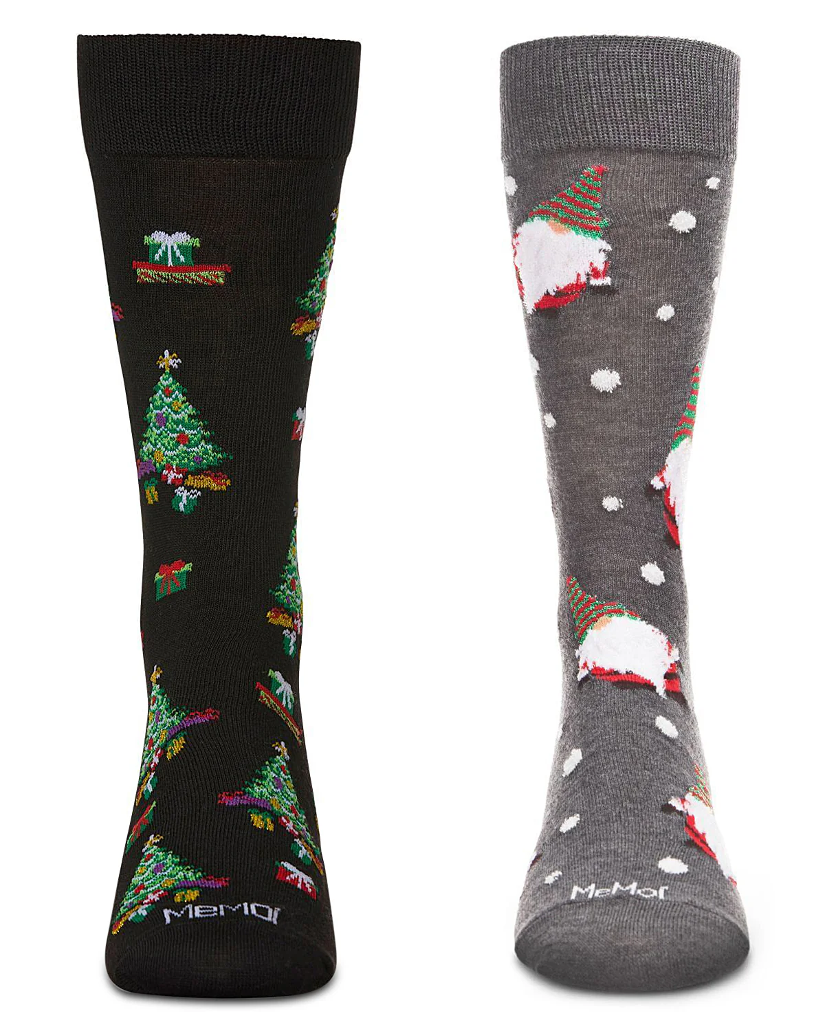 2 Pair Men's Rayon Blend Christmas Holiday Novelty Crew Socks – Image 4