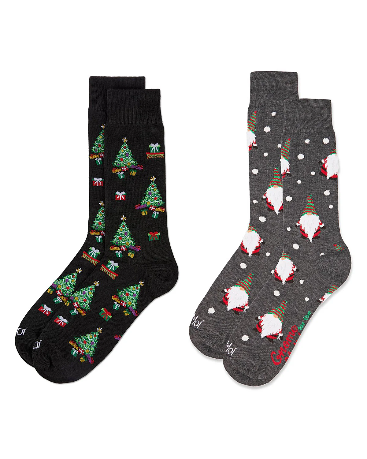 2 Pair Men's Rayon Blend Christmas Holiday Novelty Crew Socks – Image 6