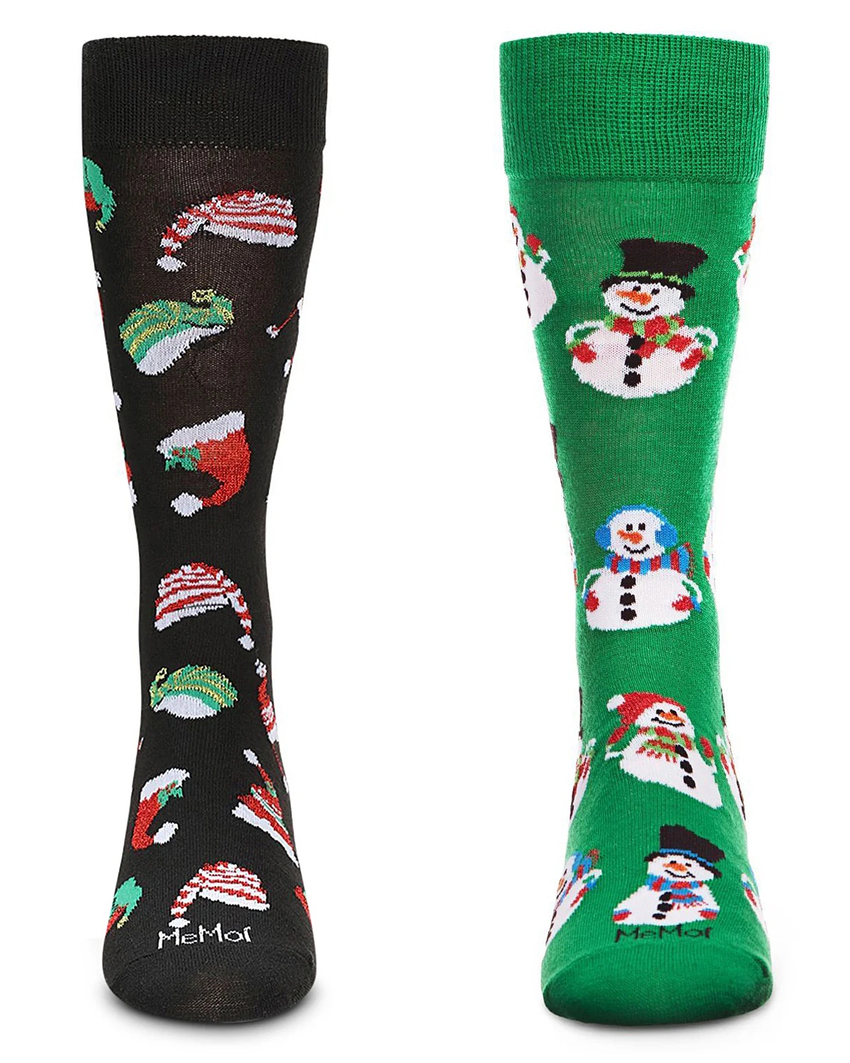 2 Pair Men's Rayon Blend Christmas Holiday Novelty Crew Socks – Image 5