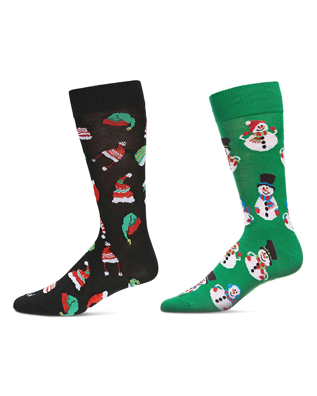 2 Pair Men's Rayon Blend Christmas Holiday Novelty Crew Socks – Image 3
