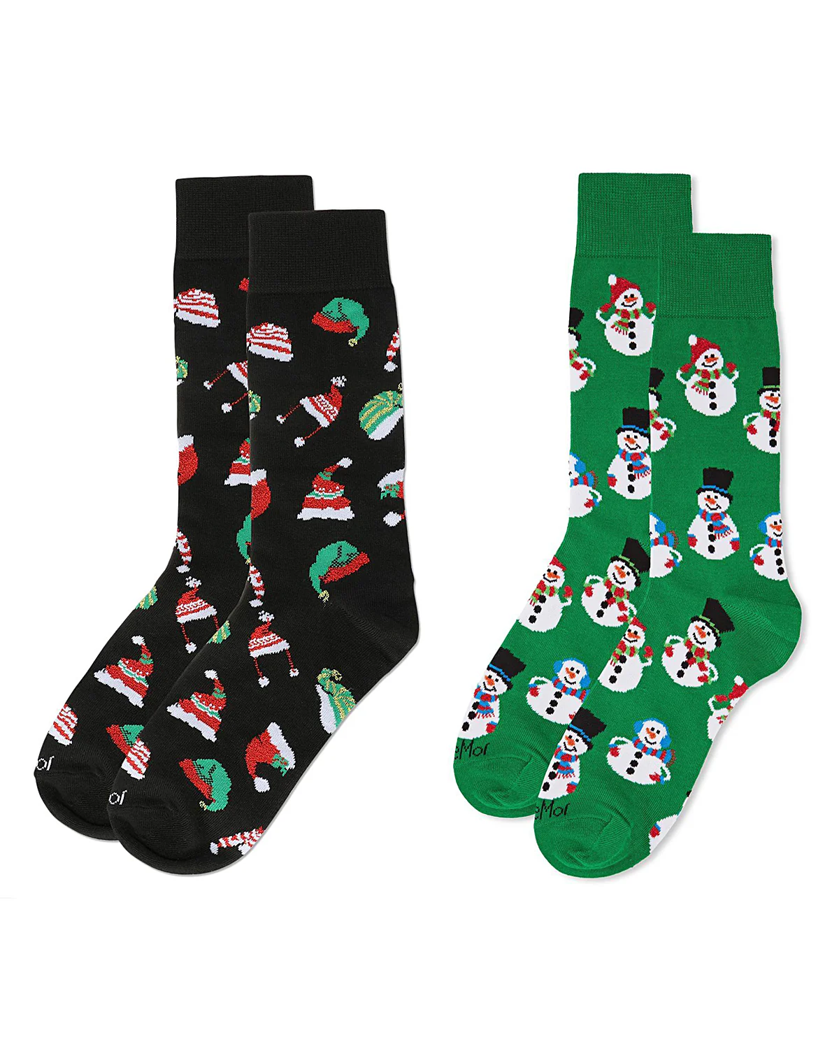 2 Pair Men's Rayon Blend Christmas Holiday Novelty Crew Socks – Image 7