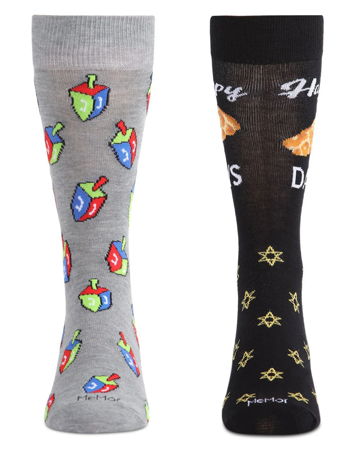 2 Pair Men's Rayon Blend Hanukkah Holiday Novelty Crew Socks – Image 7