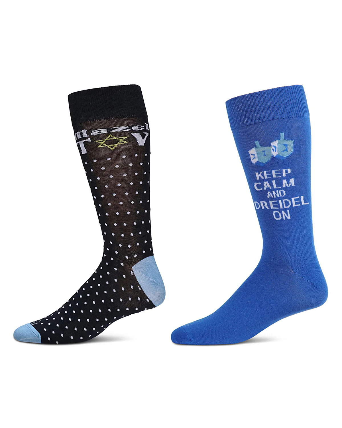 2 Pair Men's Rayon Blend Hanukkah Holiday Novelty Crew Socks – Image 3