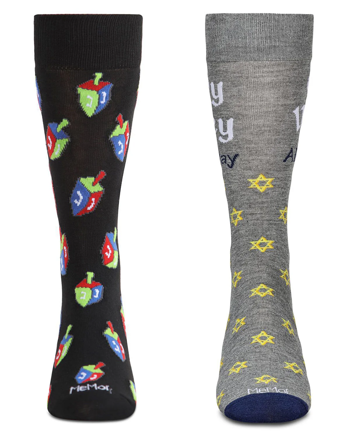 2 Pair Men's Rayon Blend Hanukkah Holiday Novelty Crew Socks – Image 5