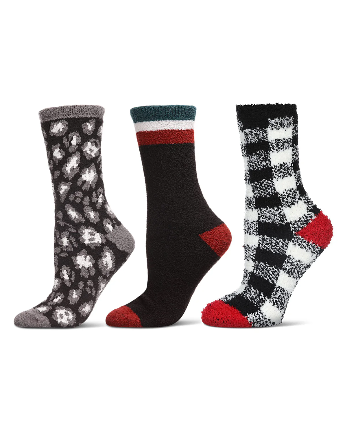 3 Pair Women's Ultra-Plush Novelty Cozy Crew Socks – Image 2
