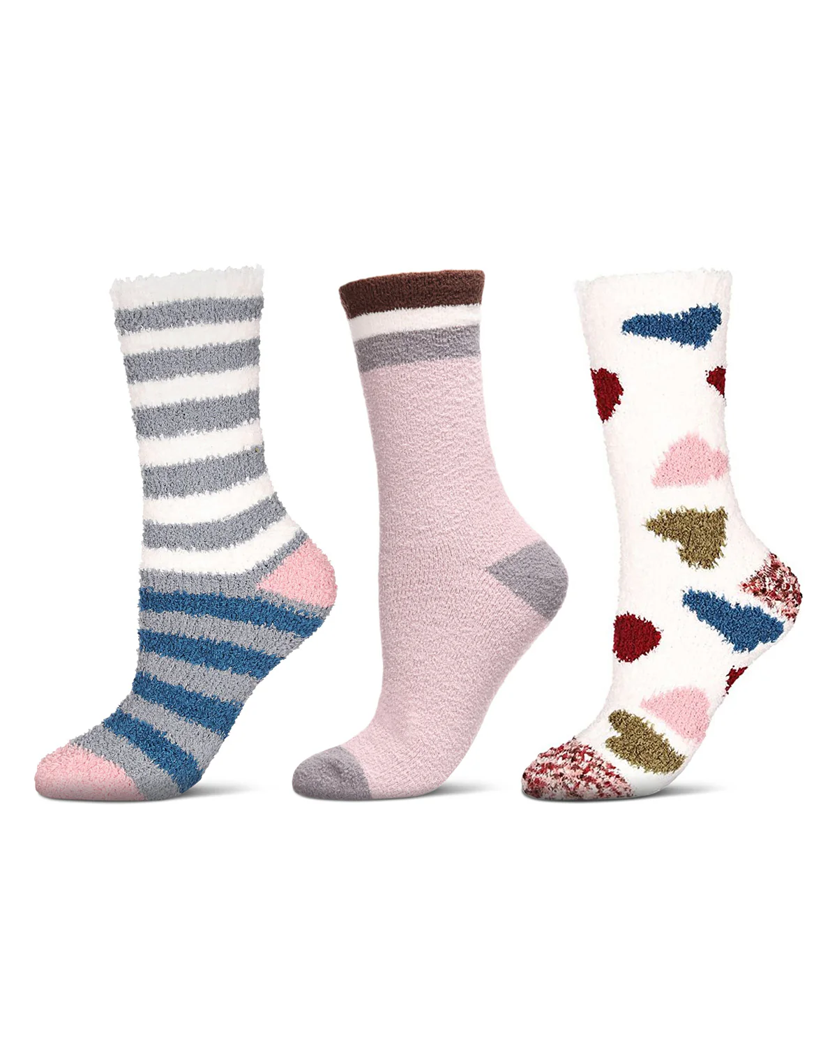 3 Pair Women's Ultra-Plush Novelty Cozy Crew Socks – Image 3