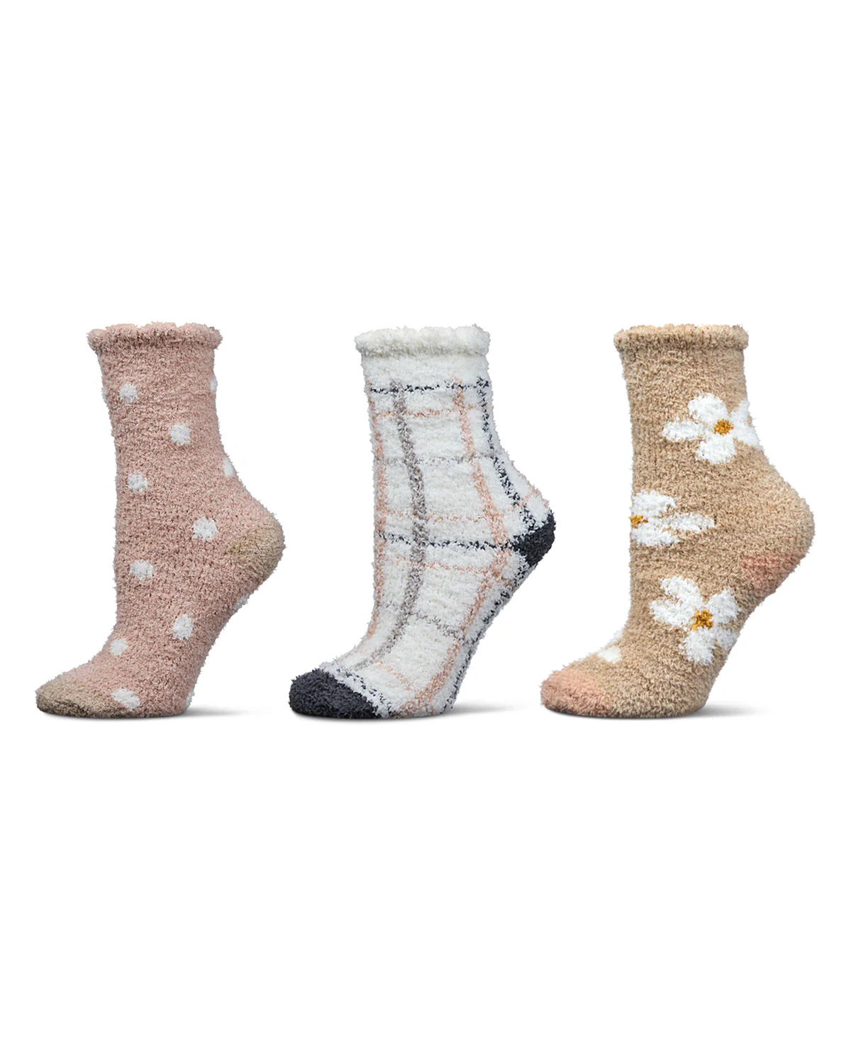 3 Pair Women's Ultra-Plush Novelty Cozy Crew Socks – Image 4