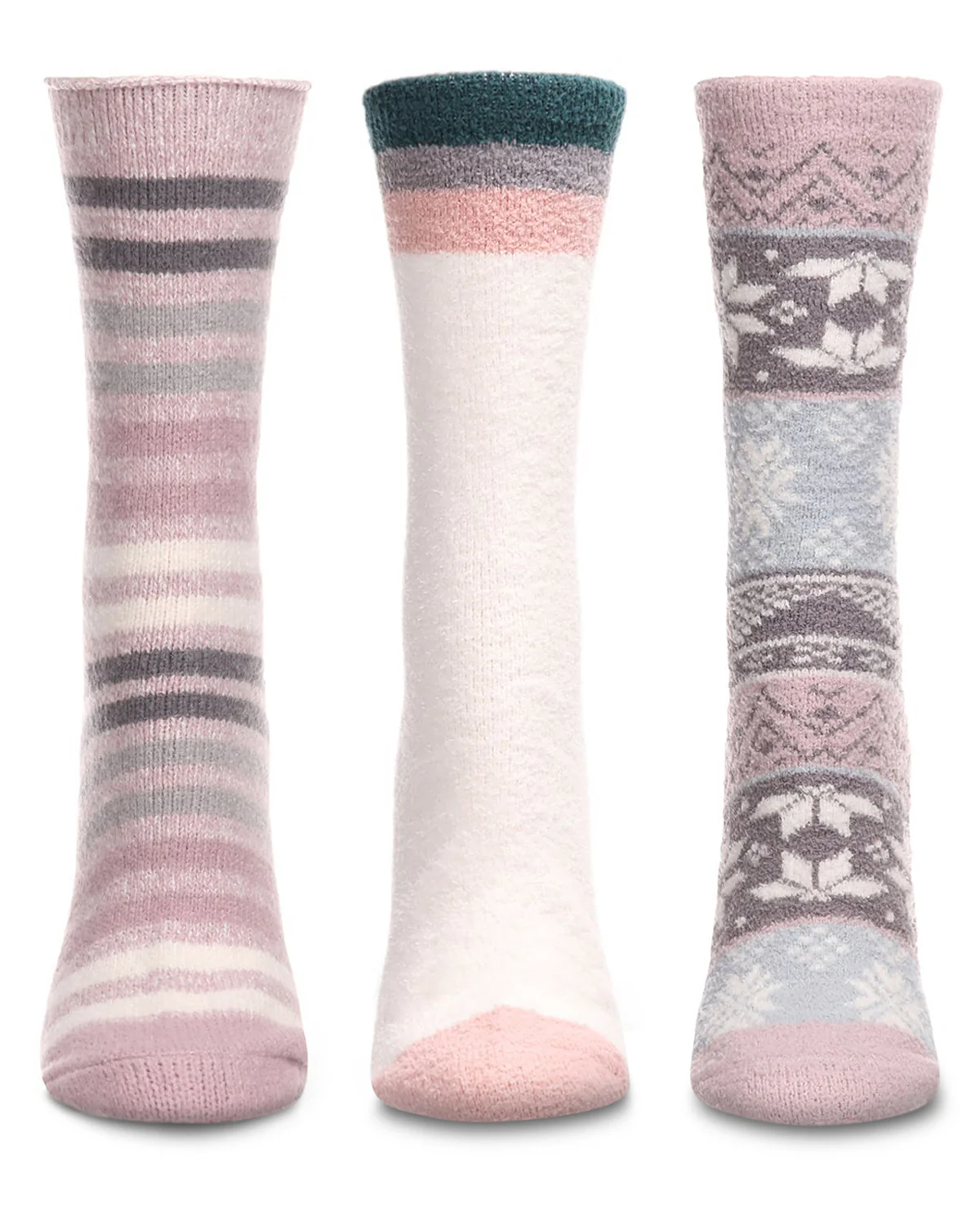 3 Pair Women's Ultra-Plush Novelty Cozy Crew Socks – Image 9