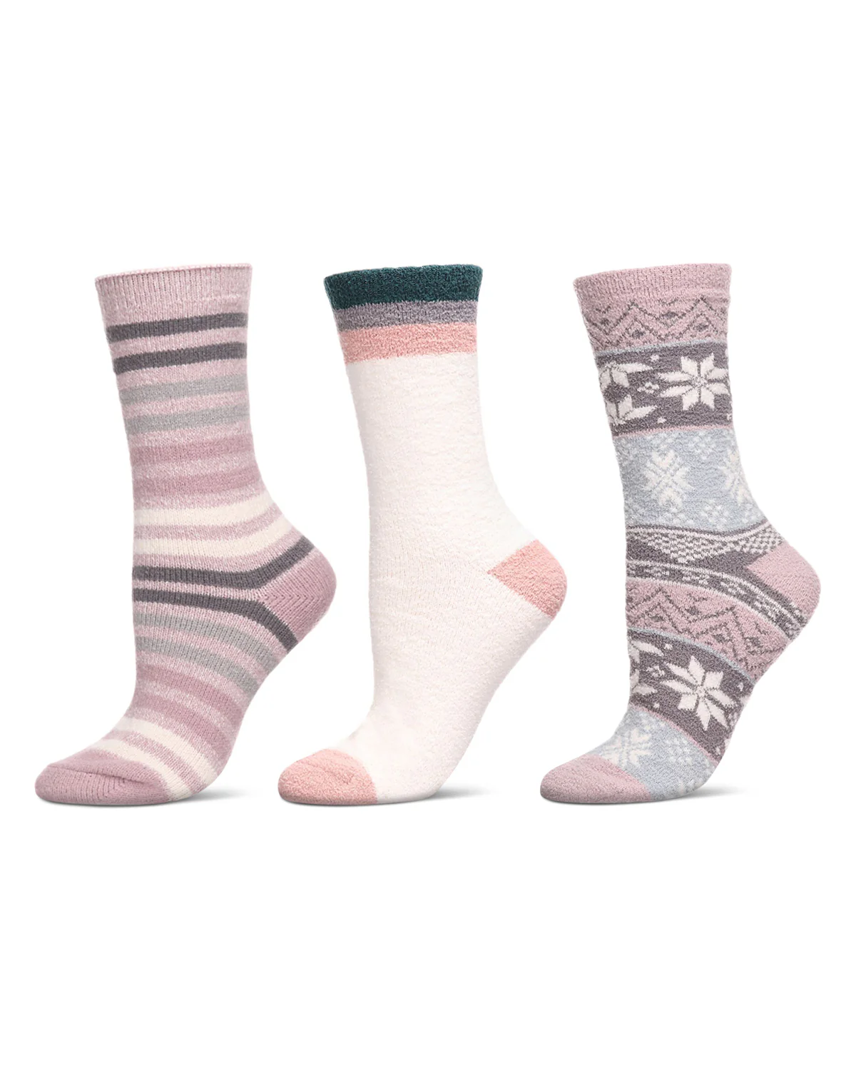 3 Pair Women's Ultra-Plush Novelty Cozy Crew Socks – Image 5