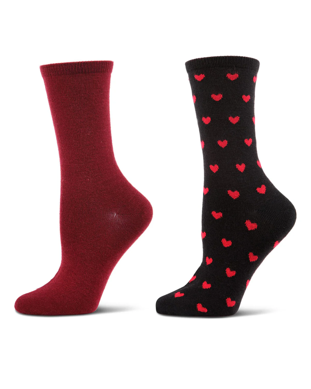 2 Pair Women's Cashmere Blend Fine-Gauge Crew Socks – Image 4