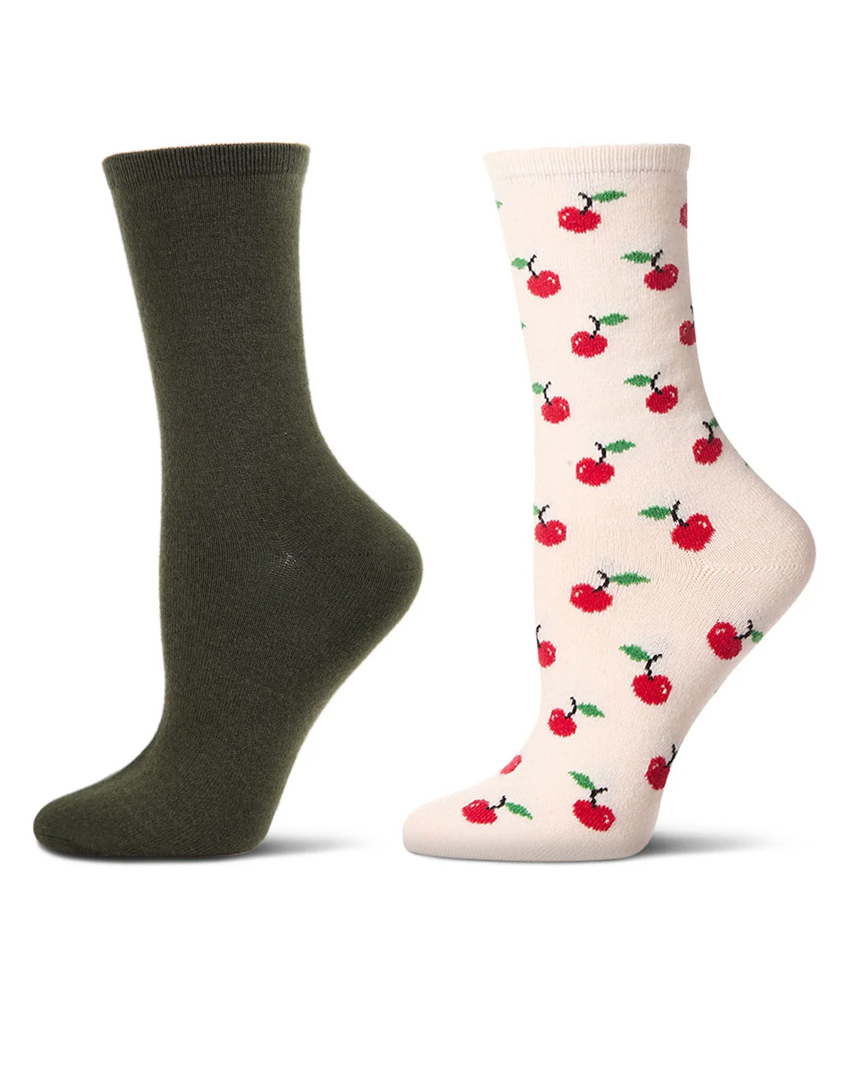 2 Pair Women's Cashmere Blend Fine-Gauge Crew Socks – Image 7