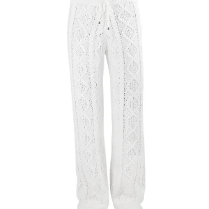Women's Cable Knit Marshmallow Plush Drawstring Pants