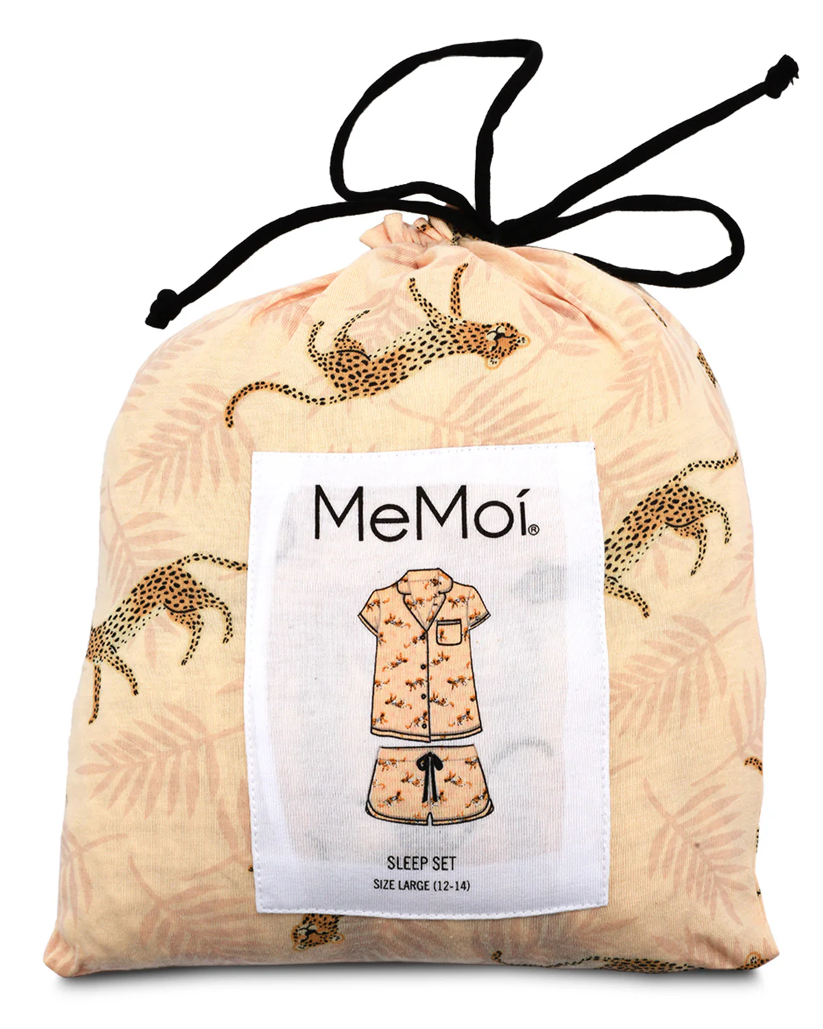 Women's Jungle Cat Notch Collar Cotton Blend Pajama Set – Image 8