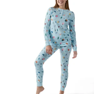 Women's Bear and Campfire Fun Two-Piece PJ Set in a Bag