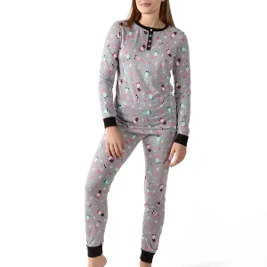 Women's Holiday Gnomes Two-Piece PJ Set in a Bag