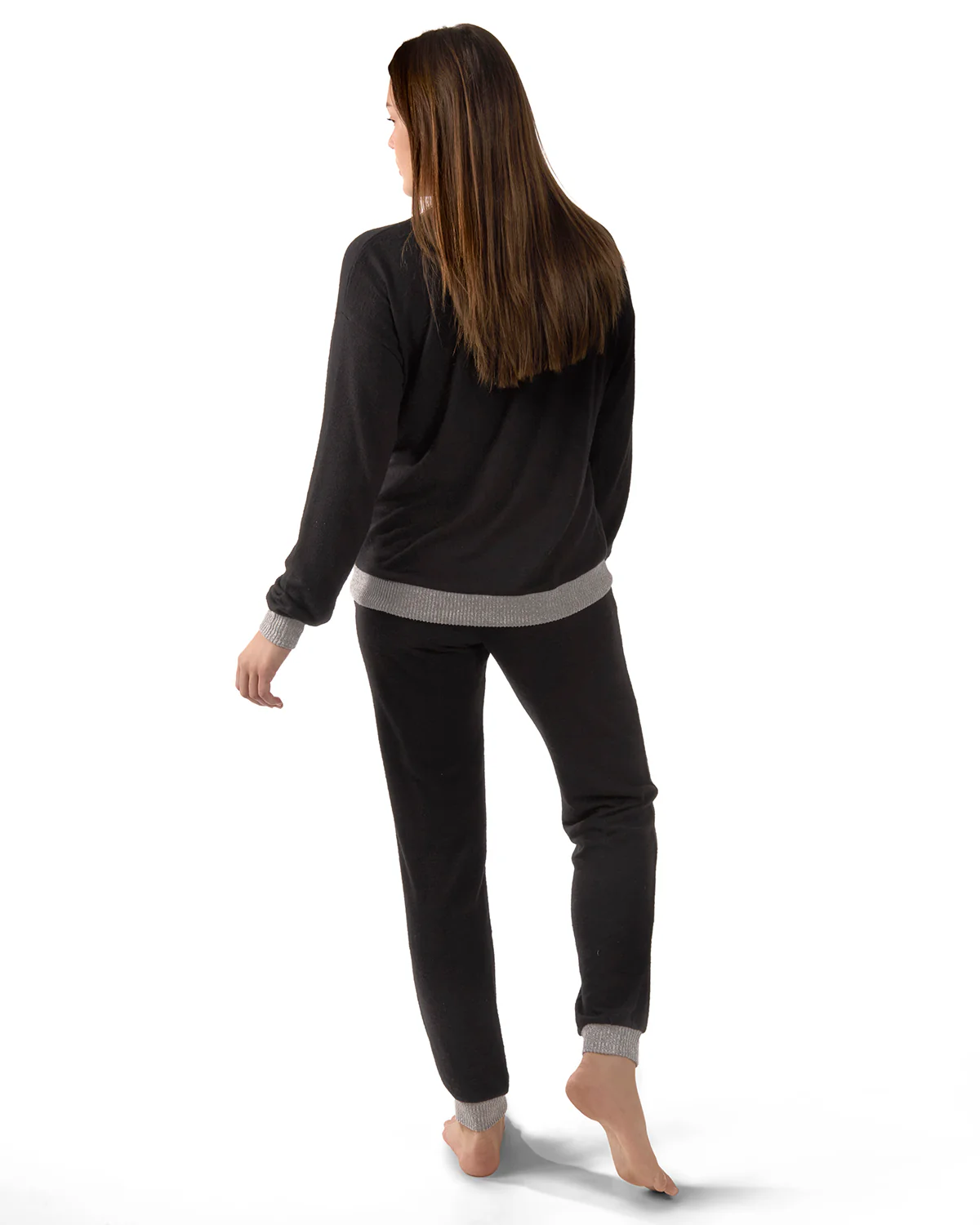 Women's Hacci Matching Pullover Top and Jogger Pants Set – Image 3