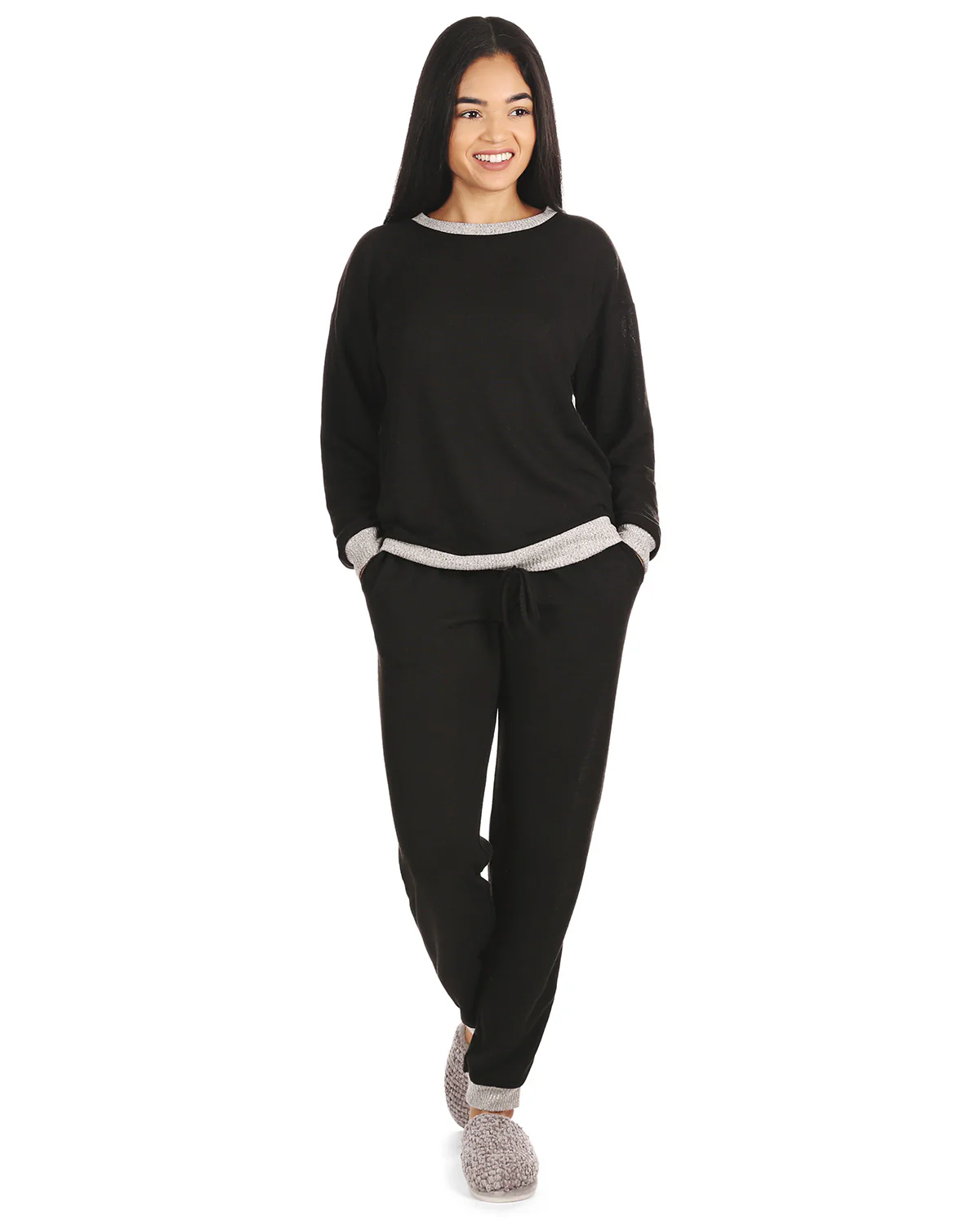 Women's Hacci Matching Pullover Top and Jogger Pants Set – Image 5